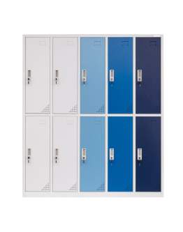 Szafa ubraniowa socjalna do szatni 10-drzwiowa Oxford Blue