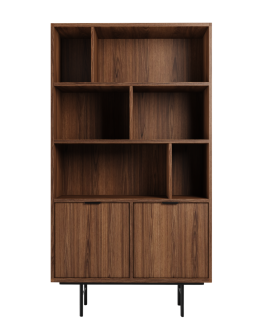 Regał na książki Edison Brown Warmia Walnut