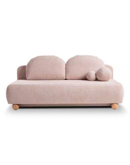 Mała sofa z funkcją spania Emily o obłych kształtach