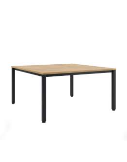Stół konferencyjny Easy Space 140x140cm I-Leg HO Hamilton Oak (3047) - Strefa Okazji
