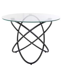 Stół Orbit Transparentny, Czarny 100 cm