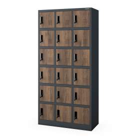 Szafa skrytkowa metalowa Karol: antracytowa/orzech Eco Design