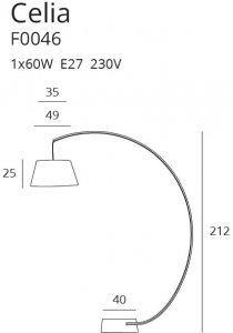 Lampa podłogowa Celia F0046
