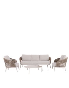 zestaw ogrodowy adora: 3-osobowa sofa, 2 fotele i 2 stoliki