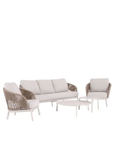 zestaw ogrodowy adora: 3-osobowa sofa, 2 fotele i 2 stoliki