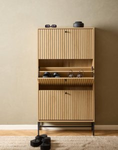 szafka na buty albany, naturalny dąb, lamele (23790)
