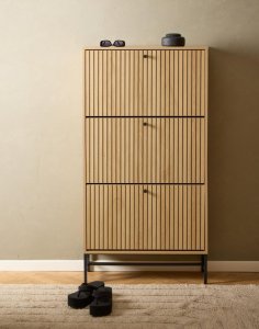 szafka na buty albany, naturalny dąb, lamele (23790)