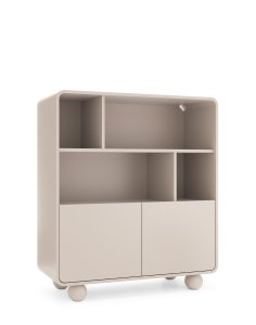 niski regał z szafką albion rg108, kaszmirowy
