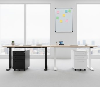 Zestaw: Biurko Alto 101 White + kontenerek