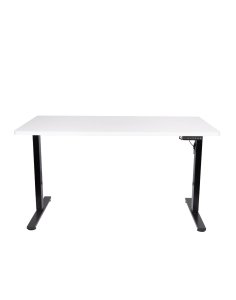 Biurko z regulacją wysokości Alto 100 Biały Blat, Czarne nogi 140 cm (3583) - OUTLET