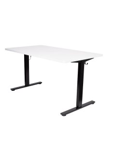 Biurko z regulacją wysokości Alto 100 Biały Blat, Czarne nogi 140 cm (3583) - OUTLET