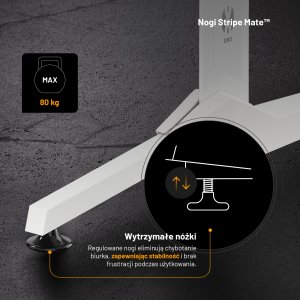 Biurko gamingowe z uchwytem na słuchawki i kubek białe, 100 cm: Diablo X-Mate 1000 9