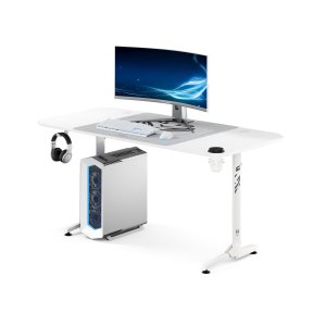 Biurko gamingowe z uchwytem na słuchawki i kubek białe, 160 cm: Diablo X-Mate 1600 1