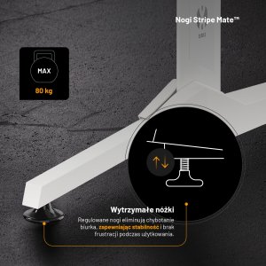 Biurko gamingowe z uchwytem na słuchawki i kubek białe, 160 cm: Diablo X-Mate 1600 8