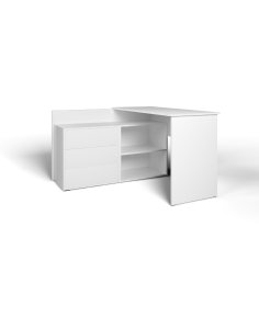 Narożne biurko Tivo 120 cm białe