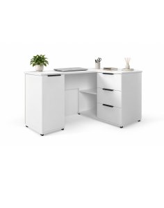 Narożne biurko Tivo 150 cm białe