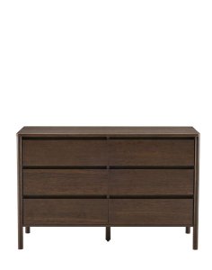 komoda blair z 6 szufladami (cd01) przydymiony dąb 120 cm