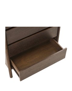 wysoka komoda blair z 5 szufladami (cd02) przydymiony dąb 70x118 cm
