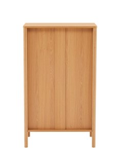 wysoka komoda blair z 5 szufladami (cd02) naturalny dąb 70x118 cm