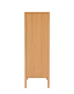 wysoka komoda blair z 5 szufladami (cd02) naturalny dąb 70x118 cm