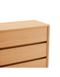 wysoka komoda blair z 5 szufladami (cd02) naturalny dąb 70x118 cm