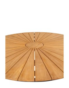 stół ogrodowy cleveland Ø130 cm z drewna tekowego (7801180)