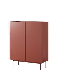 nowoczesna komoda color kd-97 ceglasty/dąb linea