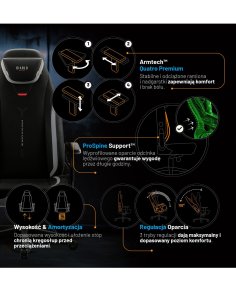 czarny fotel gamingowy diablo, magnetyczny zagłówek