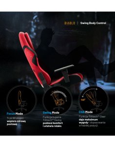 czerwony fotel gamingowy, diablo, prime