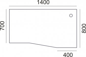 Biurko Sove SV-27, 140x70/80 cm