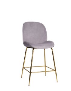 Hoker do kuchni Dori Gold szary, welwet (1153) - OUTLET