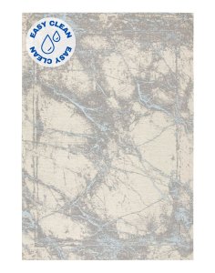 dywan plamoodporny beżowo niebieski grey blue net
