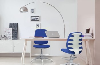 Fotel Active White Niebieski