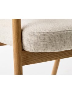 fotel tapicerowany elk, dębowe nogi w stylu skandynawskim (56160000)