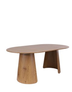 stół okrągły rozkładany enzo m plus, 100-180 cm, dziki dąb