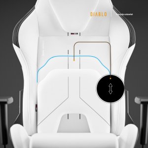 Fotel gamingowy biały z chłodzącym siedziskiem, Normal Size: Diablo X-One Prime Ghosted White 10