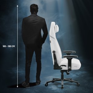Fotel gamingowy biały z magnetycznym zagłówkiem Normal Size: Diablo X-Eye Prime Ghosted White 13