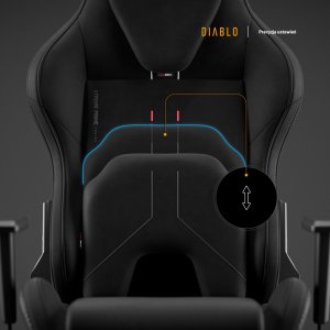 Fotel gamingowy czarny z chłodzącym siedziskiem, Normal Size: Diablo X-One Prime Burned Black 10