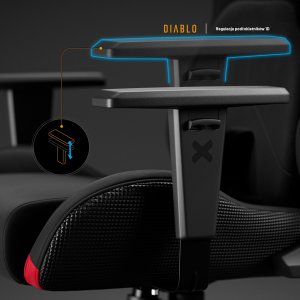 Fotel gamingowy czarny z chłodzącym siedziskiem, Normal Size: Diablo X-One Prime Burned Black 11