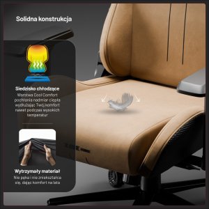Fotel gamingowy materiałowy brązowy, Normal Size: Diablo X.One Prime Camel Brown 6
