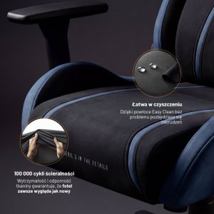 Fotel gamingowy materiałowy King Size, czarno-niebieski: Diablo X-One 2.0 Night Blue 11