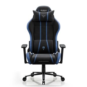 Fotel gamingowy materiałowy King Size, czarno-niebieski: Diablo X-One 2.0 Night Blue 2