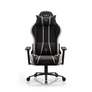 Fotel gamingowy materiałowy Normal Size, czarno-beżowy: Diablo X-One 2.0 Camel Black 2