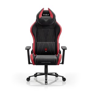 Fotel gamingowy materiałowy Normal Size, czarno-czerwony: Diablo X-Horn 2.0 Bloody Mary 2