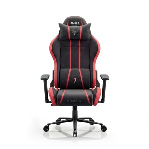 Fotel gamingowy materiałowy Normal Size, czarno-czerwony: Diablo X-One 2.0 Bloody Mary 2