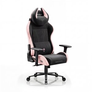 Fotel gamingowy materiałowy Normal Size, czarno-różowy: Diablo X-Horn 2.0 Akira Pink 1
