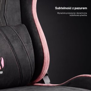 Fotel gamingowy materiałowy Normal Size, czarno-różowy: Diablo X-Horn 2.0 Akira Pink 4