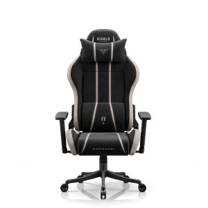 Fotel gamingowy materiałowy Small Size, czarno-beżowy: Diablo X-One 2.0 Camel Black 2