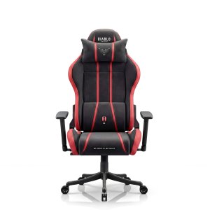 Fotel gamingowy materiałowy Small Size, czarno-czerwony: Diablo X-One 2.0 Bloody Mary 2
