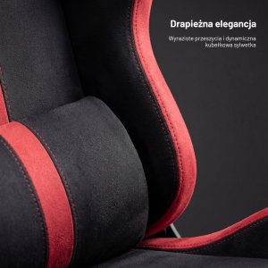 Fotel gamingowy materiałowy Small Size, czarno-czerwony: Diablo X-One 2.0 Bloody Mary 4